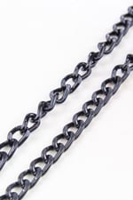 Siyah 10 mm Zincir Aksesuar Takı Malzemesi 1 Metre