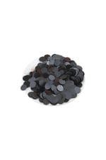 Siyah 12 mm Yandan Delikli Plastik Pul Payet 30 Gr (Tülbent, Oya, Havlu Malzemesi)