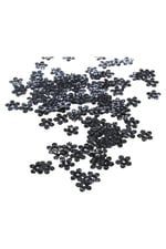 Siyah 14 mm Yıldız Desen Randela Pul Payet 30 Gr (Tülbent, Oya, Havlu Malzemesi)
