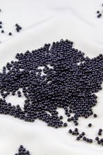 Siyah 3 mm Plastik İnci Boncuk Takı Aksesuar Malzemesi (25 Gr)