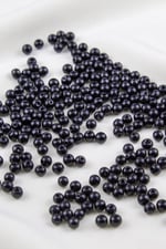 Siyah 5 mm Cam İnci Boncuk Aksesuar Takı Malzemesi (30 Gr 160 Adet)