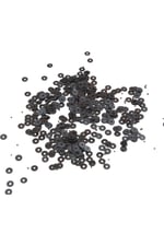 Siyah 5 mm Ortadan Delikli Kenarları İşleme Desenli Pul 30 Gr (Tülbent, Oya, Havlu Malzemesi)
