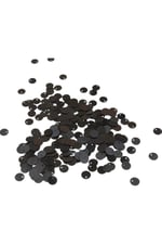 Siyah 8 mm Yandan Delikli Plastik Pul Payet 30 Gr (Tülbent, Oya, Havlu Malzemesi)
