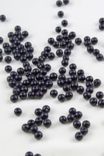 Siyah Cam İnci 6 mm Boncuk Aksesuar Takı Malzemesi (30 Gr 105 Adet)