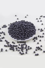 Siyah Cam İnci 6 mm Boncuk Aksesuar Takı Malzemesi (30 Gr 105 Adet)