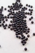 Siyah Ekose Kesim Desen 6 mm Dünya Akrilik Boncuk Aksesuar (25 Gram)