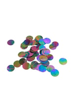 Siyah Janjan 20 mm Yandan Delikli Plastik Pul Payet 30 Gr (Tülbent, Oya, Havlu Malzemesi)