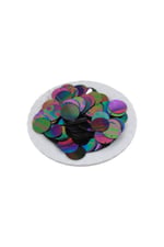 Siyah Janjan 20 mm Yandan Delikli Plastik Pul Payet 30 Gr (Tülbent, Oya, Havlu Malzemesi)