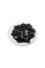 Siyah Yandan Delikli Yaprak Desen 13x23 mm Boncuk Aksesuar (10 Adet)