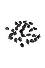 Siyah Yandan Delikli Yaprak Desen 13x23 mm Boncuk Aksesuar (10 Adet)