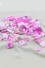 Toz Pembe Düz Doğal Taş Boncuk 15-25 mm Boyutlarında (25 Gram Yaklaşık 35 Adet)