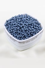 Turkuaz Mavisi 4- 5 mm Cam İnci Boncuk Aksesuar Takı Malzemesi (30 Gr 160 Adet)