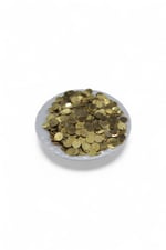 Yandan Delikli 10 mm Gold Pirinç Pul Payet (30 Gr 80 Adet)
