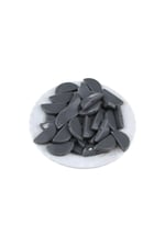 Yarım Ay Desenli 13x30 mm Ortadan İçten Delikli Gri Renk (10 Adet)