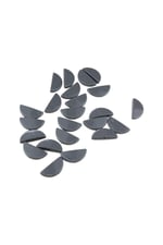 Yarım Ay Desenli 13x30 mm Ortadan İçten Delikli Gri Renk (10 Adet)