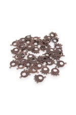Yuvarlak Halka Şekilli 20x20 mm Kenarları Damlalı Model Pirinç Paslanmaz (5 Adet)