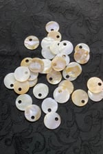 Yuvarlak Yandan Delikli 20 mm Pul Boncuk Doğal Taş (30 Adet)
