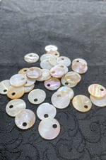 Yuvarlak Yandan Delikli 20 mm Pul Boncuk Doğal Taş (30 Adet)