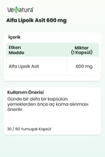 Alfa Lipoik Asit 600Mg 60 Yumuşak Kapsül