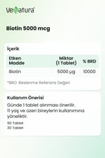 Biotin 5000 Mcg 30 Tablet