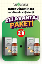 D3K2 Vitamin D3 Ve Vitamin K2 (MK-7) 20 ml  2 Adet