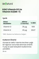 D3K2 Vitamin D3 Ve Vitamin K2 (MK-7)