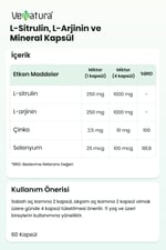 L-Sitrulin, L-Arjinin ve Mineral Kapsül