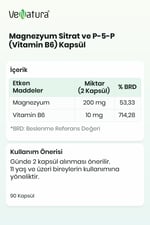 Magnezyum Sitrat ve P-5-P (Vitamin B6) Kapsül