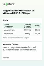 Magnezyum Sitrat+Malat ve Vitamin B6 (P-5-P) Saşe
