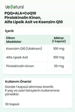 PQQ+ALA+CoQ10 Pirolokinolin Kinon, Alfa Lipoik Asit ve Koenzim Q10