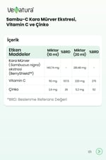 Sambu-C Kara Mürver Ekstresi, Vitamin C ve Çinko Şekersiz Sıvı