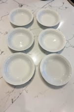 Porland Porselen Beyaz Anadolu 20 cm Çukur Yemek Tabağı 6 Adet