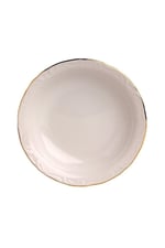Porselen 12'li Altın Yaldız 17 Cm Çukur Tabak Prl006