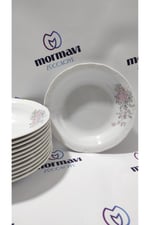 PORSELEN RÜYA 19 CM 12 ADET ÇUKUR YEMEK TABAK