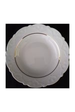 Queen 6'lı Yaldızlı Çukur Tabak 19 Cm