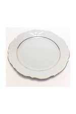 Queen Altın Yaldız 21cm Düz Pasta Tabağı 6lı
