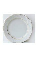Queen Altın Yaldız 25cm Düz Servis Tabağı 6lı
