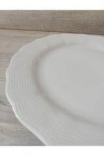 WAVY Beyaz 24 parça 6 kişilik porselen yemek takımı