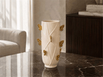 BUTTERFLY VAZO BEJ GOLD 25X25X40 CM