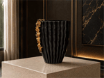 FLAWS VAZO BÜYÜK BOY SİYAH GOLD 31X13X34 CM
