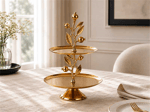 LEAF ROSE GOLD 2 KATLI DEKORATİF İKRAMLIK