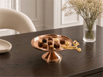 LEAF ROSE GOLD DEKORATİF AYAKLI TABAK