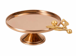 LEAF ROSE GOLD DEKORATİF AYAKLI TABAK