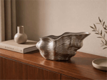 OYSTER SILVER VAZO BÜYÜK BOY 37x10x18