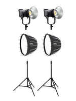 COBAC 200 Stüdyo Işığı (2) + 3 Mt Işık Ayağı (2) + SL70 Softbox (2) Işık Seti