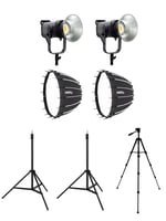 COBAC 200 Stüdyo Işığı (2) + 3 Mt Işık Ayağı (2) + SL90 Softbox (2) + 307 Tripod Işık Seti