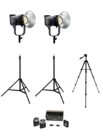 COBAC 200 Stüdyo Işığı (2) + 3 Mt Işık Ayağı (2) + 307 Tripod + M29 Mikrofon Işık Seti