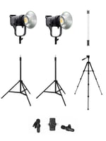 COBAC 200 Stüdyo Işığı (2) + 3 Mt Işık Ayağı (2) + 307 Tripod + V6 Mikrofon + HDL60 ışık Işık Seti