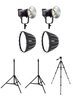 COBAC 300 Stüdyo Işığı (2) + 3 Mt Işık Ayağı (2) + SL90 Softbox (2) + 307 Tripod Işık Seti