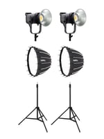 COBAC 300 Stüdyo Işığı (2) + 3 Mt Işık Ayağı (2) + SL70 Softbox (2) Işık Seti